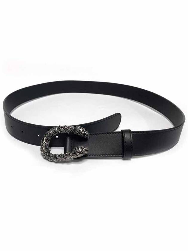 Dionysus Crystal Buckle Leather Belt Black - GUCCI - BALAAN 5