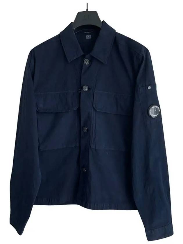 Lens Wappen Utility Garment Shirt Jacket Navy - CP COMPANY - BALAAN 3