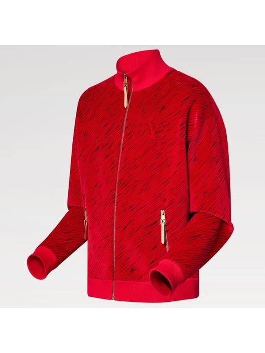 1AFXUA Jacquard Cotton Velvet Track Top - LOUIS VUITTON - BALAAN 2