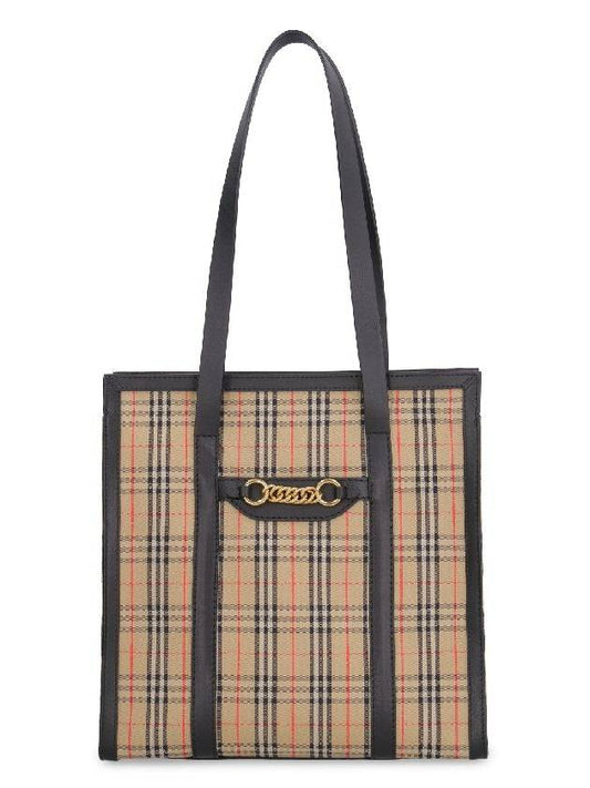 Vintage Check Canvas Tote Bag Beige - BURBERRY - BALAAN 1