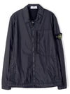 Garment Dyed Crinkle Reps Recycled Nylon Jacket Black - STONE ISLAND - BALAAN 2