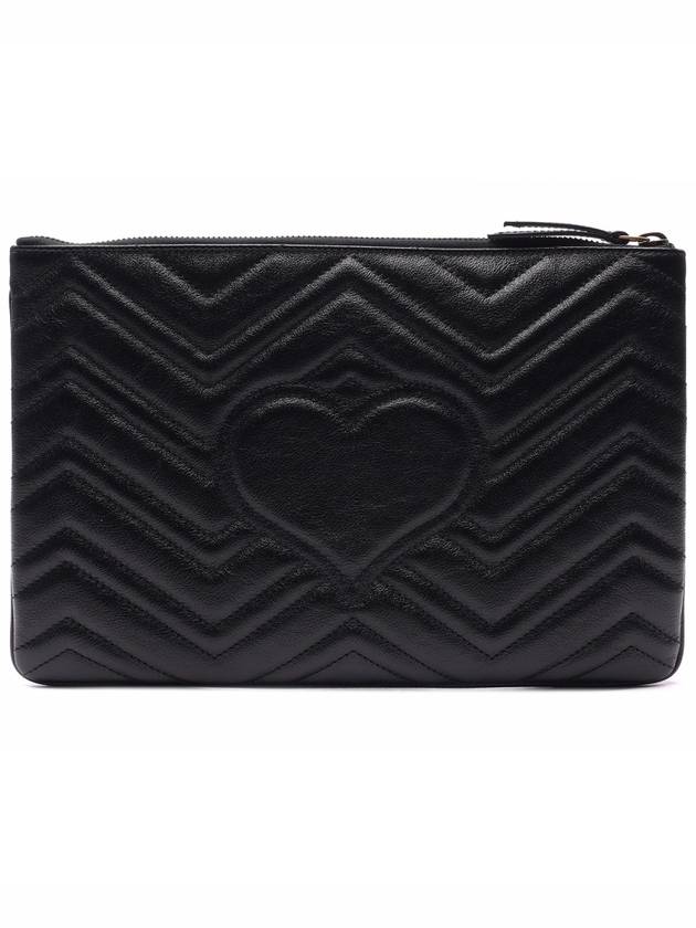 GG Marmont Leather Pouch Bag Black - GUCCI - BALAAN 5