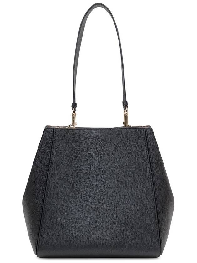 Logo Leather Bucket Bag Black - TORY BURCH - BALAAN 4