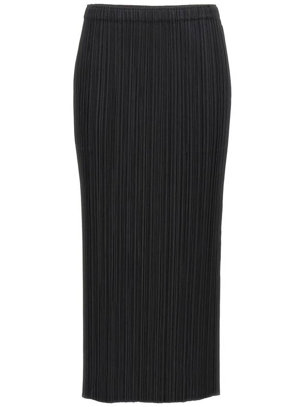 Pleats Basic Pencil Skirt Black - ISSEY MIYAKE - BALAAN 1