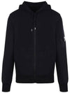 Light Fleece Lens Wappen Zip Up Hoodie Black - CP COMPANY - BALAAN 2