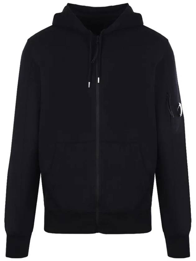 Light Fleece Lens Wappen Zip Up Hoodie Black - CP COMPANY - BALAAN 3