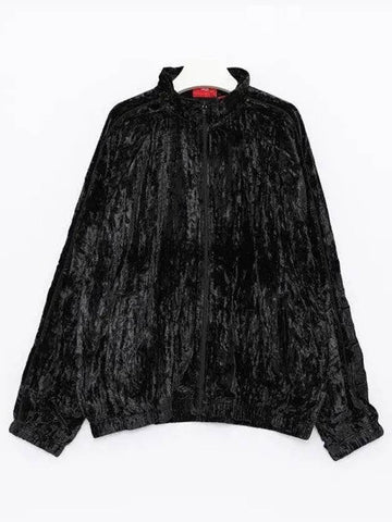 Side logo crushed velvet track men s jacket FW23J39 BLACK 1042908 - SUPREME - BALAAN 1