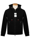 Maglia Down Zip Up Hoodie Black - MONCLER - BALAAN 2