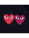 Double Heart Wappen Short Sleeve T-Shirt Black - COMME DES GARCONS - BALAAN 6