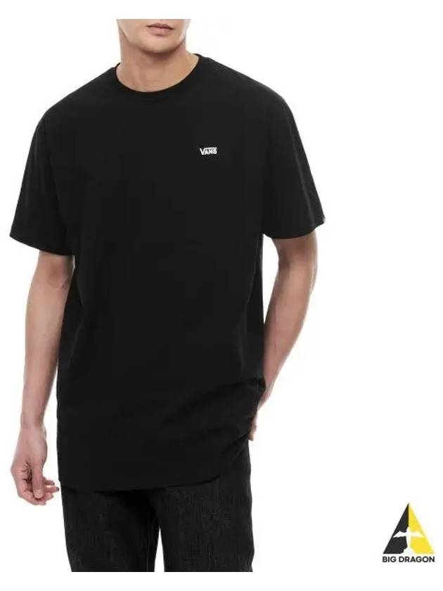 Left Chest Logo Short Sleeve T Shirt Black White VN0A3CZEY281 - VANS - BALAAN 1