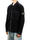 Organic Cotton Corduroy Zip-Up Jacket Navy - STONE ISLAND - BALAAN 2