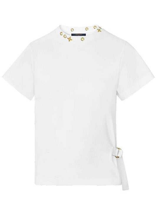 Women's Side Strap Short Sleeve T-Shirt White - LOUIS VUITTON - BALAAN 1