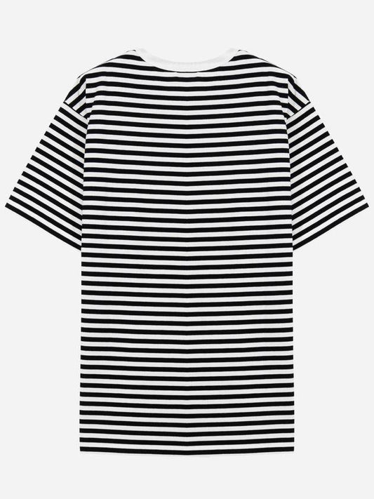 Striped Men s Short Sleeve T Shirt Black SUHS425E KW - NANAMICA - BALAAN 2