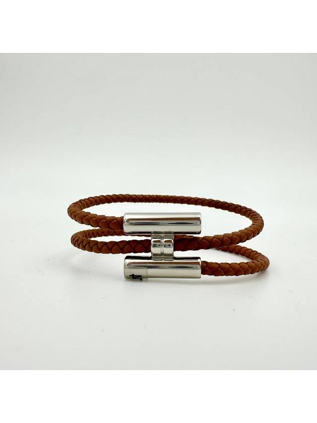 Tournis Tresse Bracelet Brown - HERMES - BALAAN 2