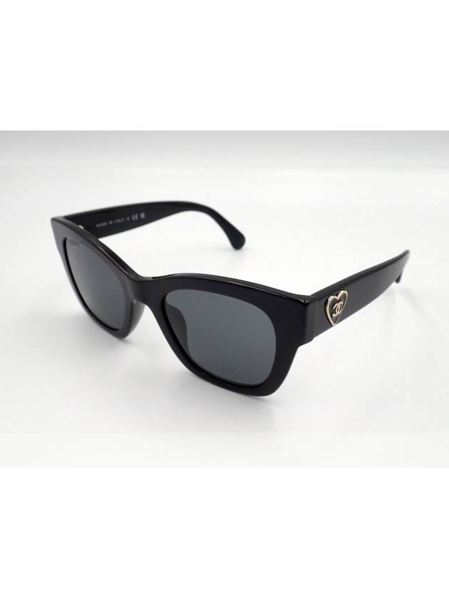 Eyewear Heart Logo Square Sunglasses Black - CHANEL - BALAAN 6