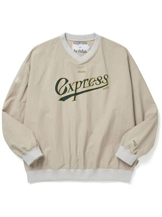 Authentic Nylon Pullover Sweatshirt Beige - EXPRESSHOLIDAY - BALAAN 2
