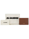 Logo Leather Card Wallet Brown - JIL SANDER - BALAAN 5