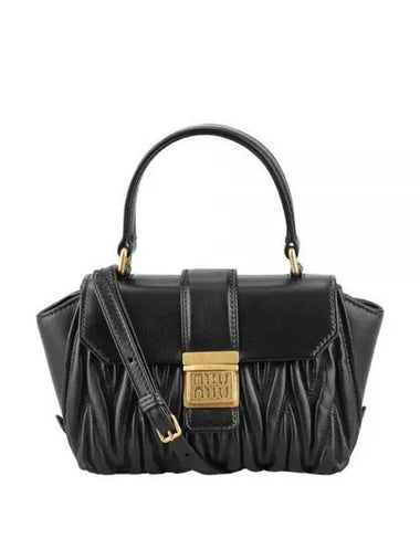 Miu 5BP083 N88 F0002 Gold Matelasse Nappa Leather Mini Shoulder Bag Black 270031 1121067 - ALEXANDER MCQUEEN - BALAAN 1