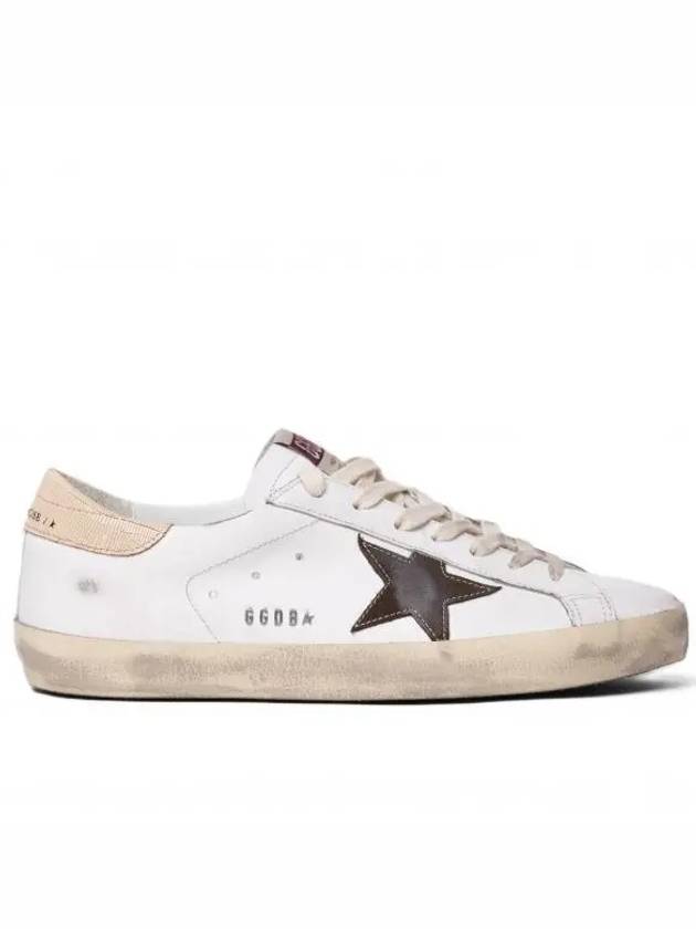 Superstar Brown Tab Classic Leather Low Top Sneakers White - GOLDEN GOOSE - BALAAN 2