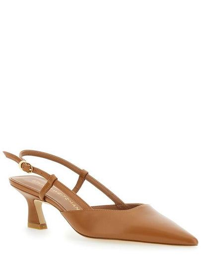 'Winnie' Brown Slingback Pumps Wirh Medium Heel In Leather Woman - STUART WEITZMAN - BALAAN 2