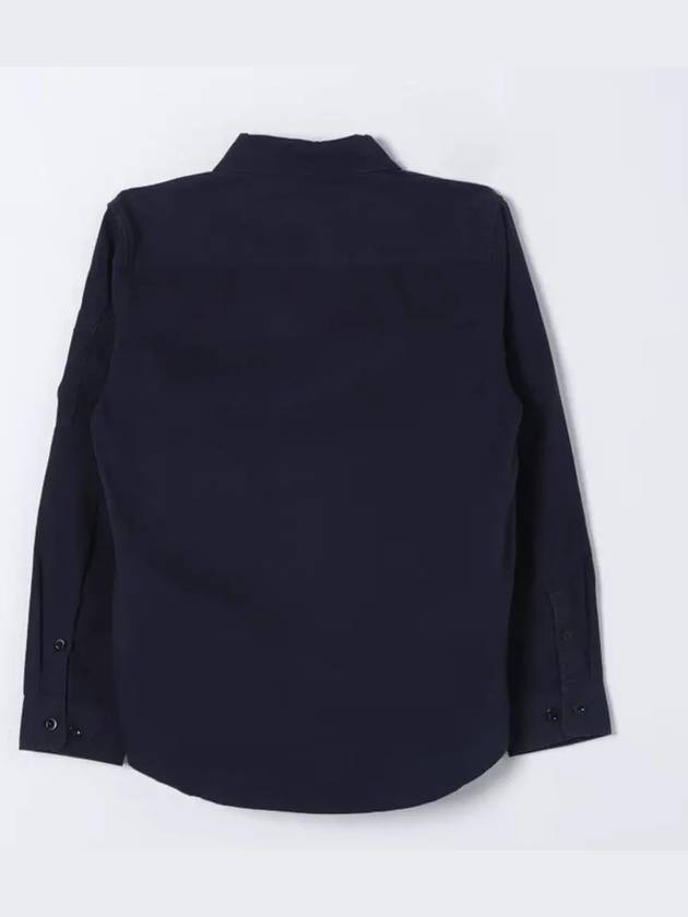 Oversized Organic Gabardine Long Sleeve Shirt Navy - CP COMPANY - BALAAN 3