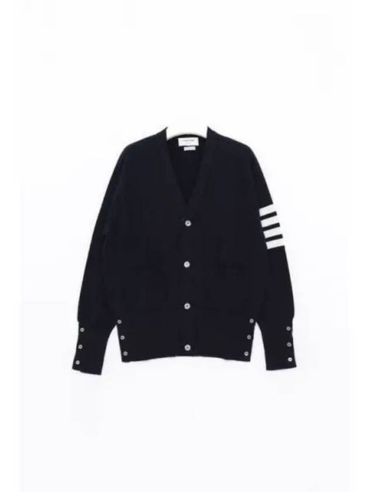 Men's Diagonal Classic Cashmere Cardigan Navy - THOM BROWNE - BALAAN 2