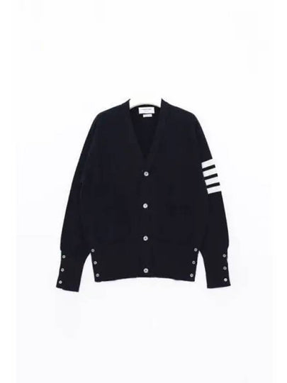 Men's Diagonal Classic Cashmere Cardigan Navy - THOM BROWNE - BALAAN 2