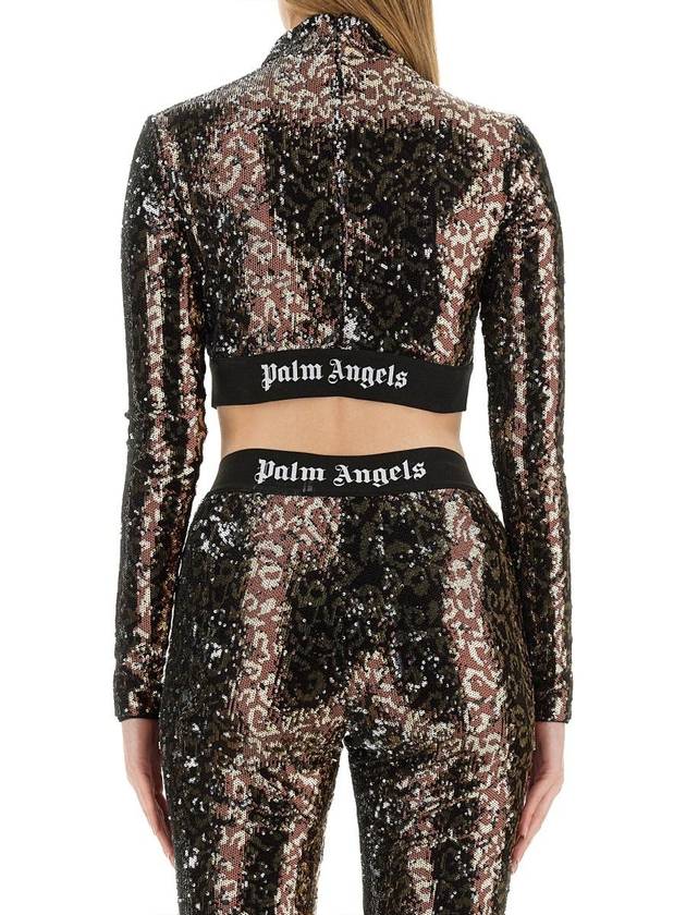 Sweater PWAB038F23FAB0016010 BROWNBLACK ANIMALIER - PALM ANGELS - BALAAN 4