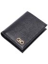 Revival Gancini Compact Half Wallet Black - SALVATORE FERRAGAMO - BALAAN 6