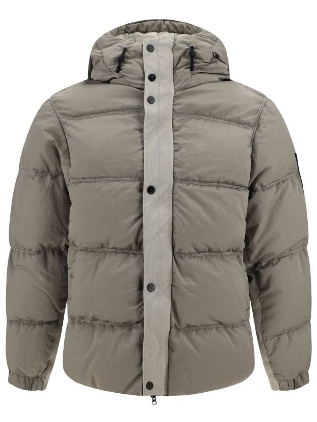 41419 Nylon Metal Econyl Hooded Down Jacket Grey - STONE ISLAND - BALAAN 2