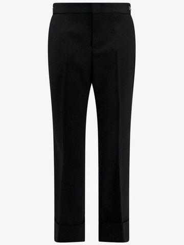 Horsebit Metal Detail Straight Pants Black - GUCCI - BALAAN 1