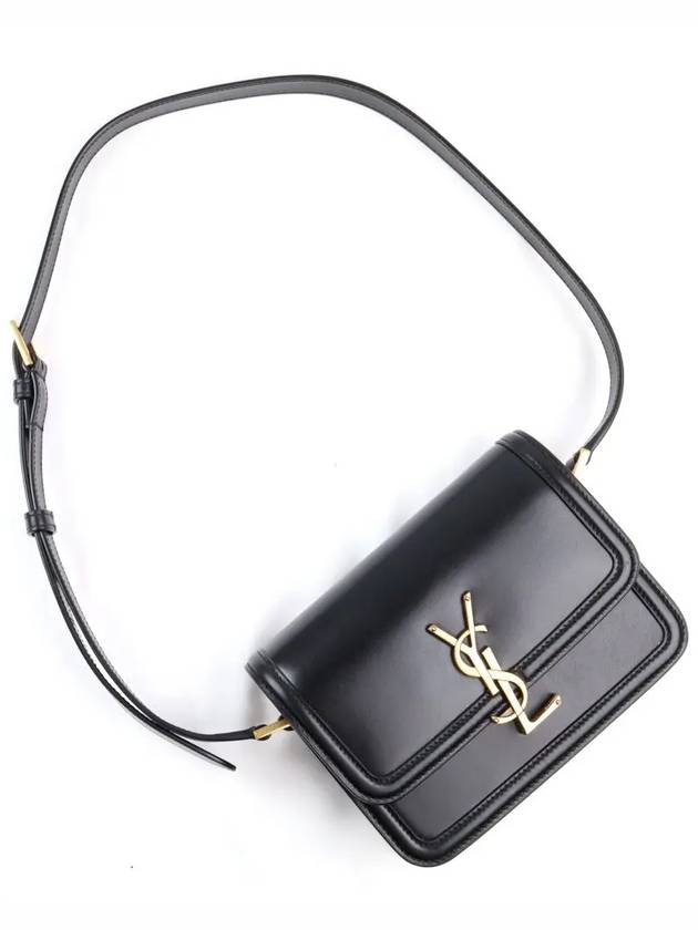 Gold Hardware Monogram Small Solferino Shoulder Bag Black - SAINT LAURENT - BALAAN 4