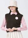 Crew neck knit vest BROWN - MONBIRDIE GOLF - BALAAN 5