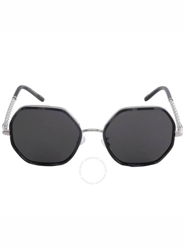 Tory Burch Solid Gray Irregular Ladies Sunglasses TY6092 333087 55 - TORY BURCH - BALAAN 1