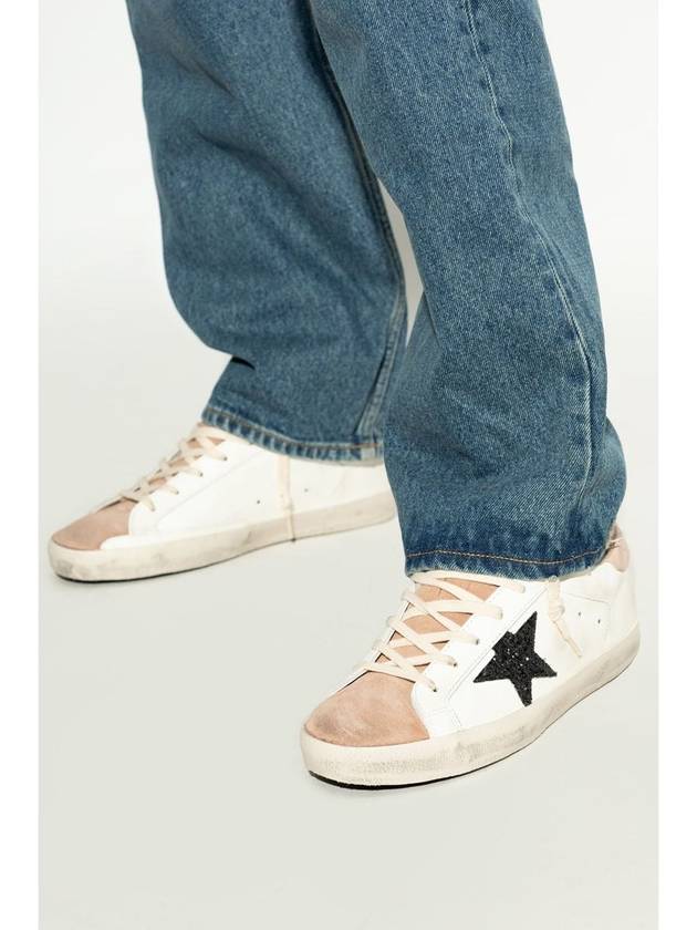 Golden Goose Super Star Leather Upper Glitter Star Leather Heel Suede Toe Shoes - GOLDEN GOOSE - BALAAN 6