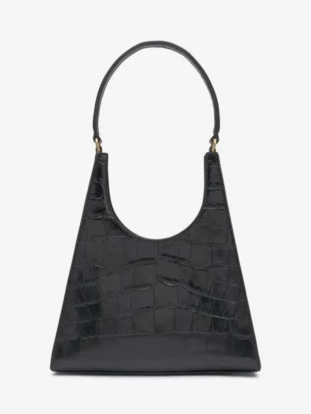 Ray Crocodile Embossed Tote Bag Black 129125BLK - STAUD - BALAAN 1