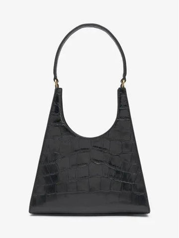 Ray Crocodile Embossed Tote Bag Black 129125BLK - STAUD - BALAAN 1