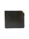 Metal Logo Leather Bifold Wallet Black - MONTBLANC - BALAAN.