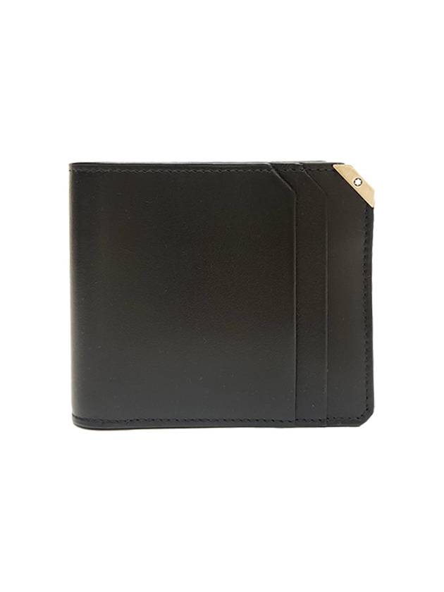 Metal Logo Leather Bifold Wallet Black - MONTBLANC - BALAAN 2