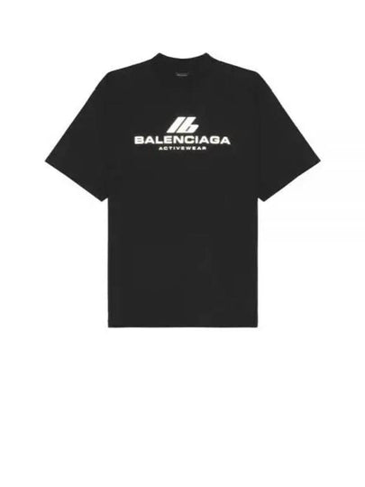 Activewear Medium Fit Short Sleeve T-Shirt Black - BALENCIAGA - BALAAN 2