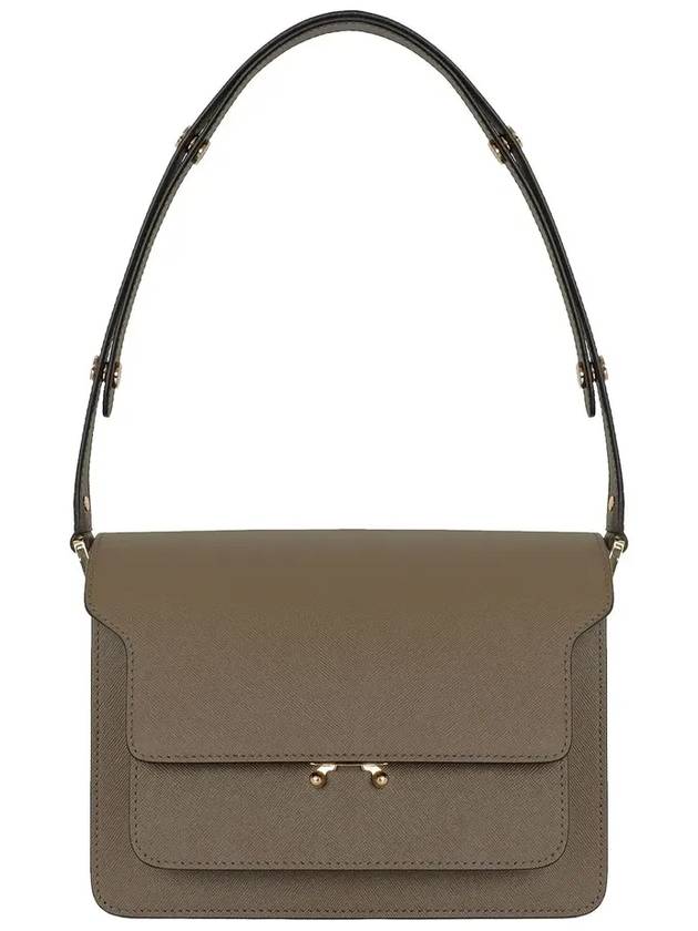 Saffiano Trunk Medium Shoulder Bag Brown - MARNI - BALAAN 6