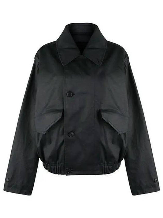 Water repellent material coated cotton boxy jacket midnight green - LEMAIRE - BALAAN 2