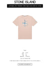 Marble One Logo Print Short Sleeve T-Shirt Pink - STONE ISLAND - BALAAN 3