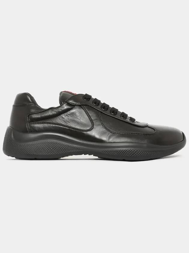 America's Cup Patent Leather Low Top Sneakers Black - PRADA - BALAAN 4