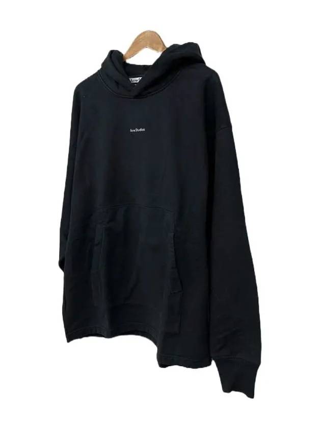 Logo Print Oversized Fit Hoodie Black - ACNE STUDIOS - BALAAN 3