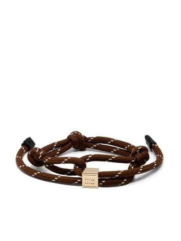 Logo Cord Nylon Bracelet Brown - MIU MIU - BALAAN 1