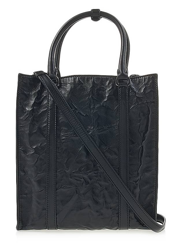 Antique Nappa Leather Mini Tote Bag Black - PRADA - BALAAN 4