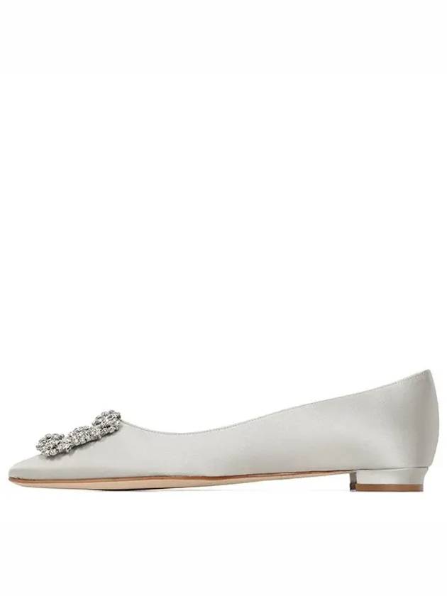 Women's Hangisi Jewel Buckle Flat Grey - MANOLO BLAHNIK - BALAAN 3