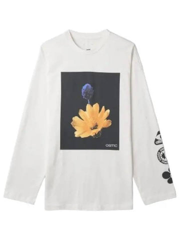 Oversized Flora T shirt Off White Long Sleeve - OAMC - BALAAN 1