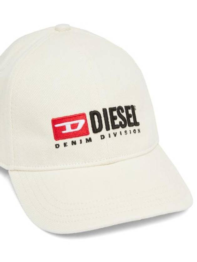 Corry Div Wash Logo Embroidery Base Ball Cap White - DIESEL - BALAAN 4